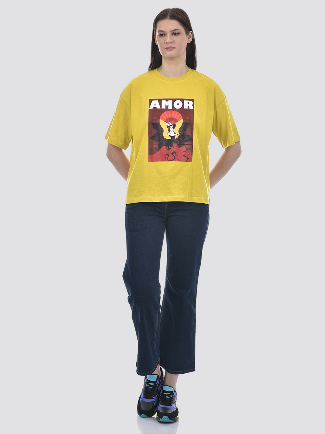 Numero Uno Women Mid-Wash Wide-Leg Sustainable Jeans